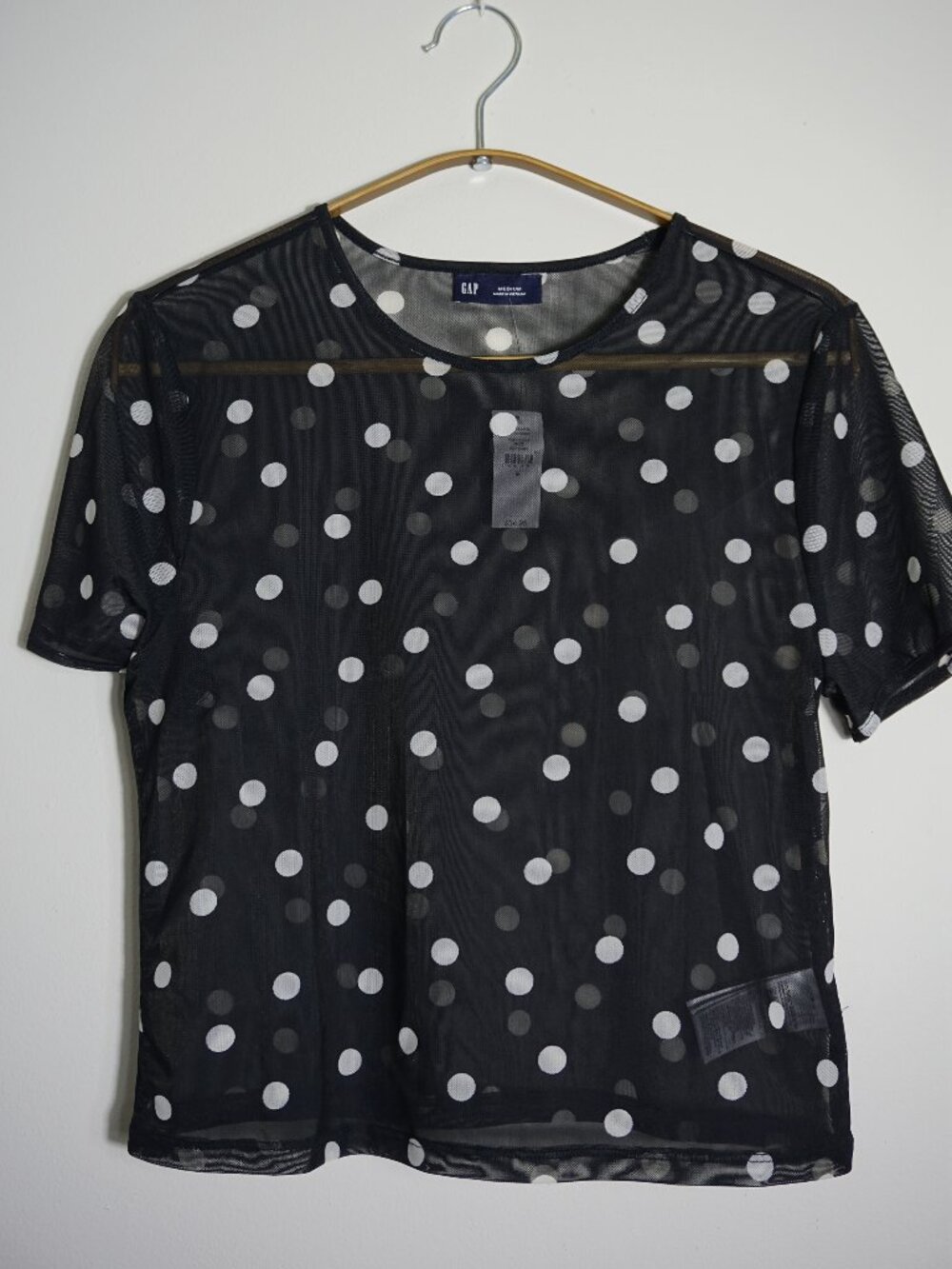 NWT GAP mesh polka dot t-shirt, size medium